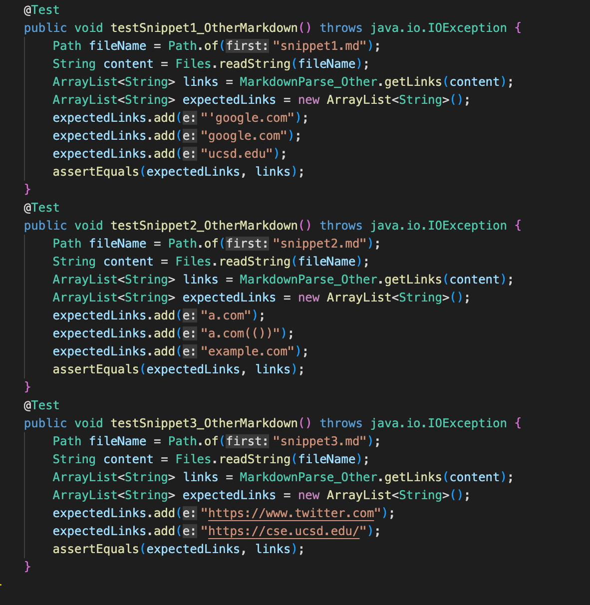 Test code2